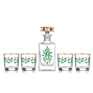 Lenox Holiday Decal Five Piece Whiskey Set